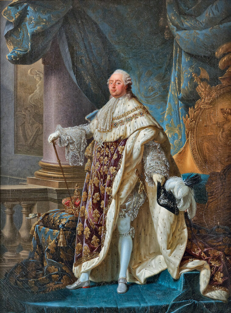 Huile sur toile d'Antoine-François Callet représentant Louis XVI en costume de sacre